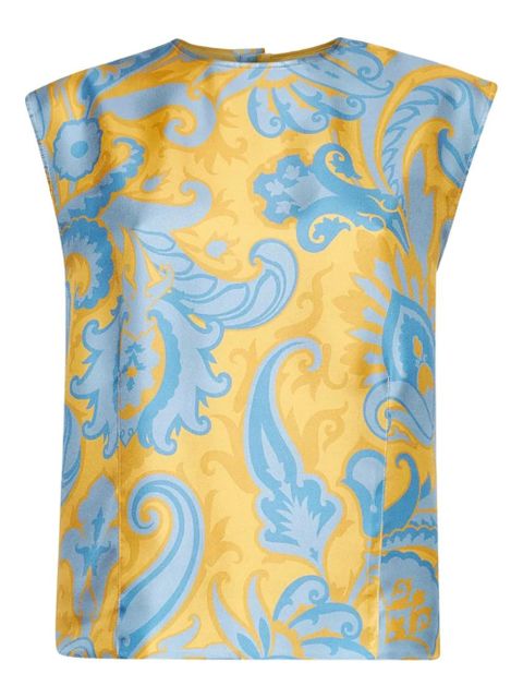 ETRO paisley-print button-fastening top - Yellow - zdjęcie produktu nr 1