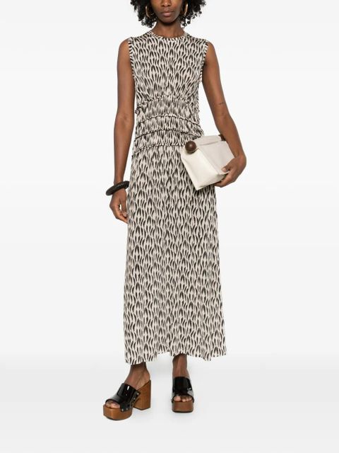 Ulla Johnson Kamaria shirred printed maxi dress - Neutrals - zdjęcie produktu nr 2