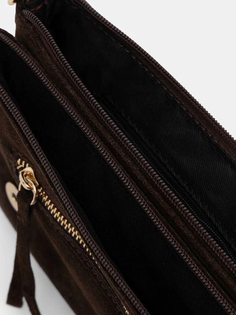 Answear.LAB torebka zamszowa kolor brązowy