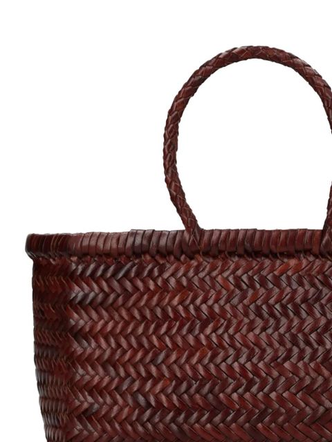 DRAGON DIFFUSION small Triple Jump woven-leather tote bag - Brown - zdjęcie produktu nr 2