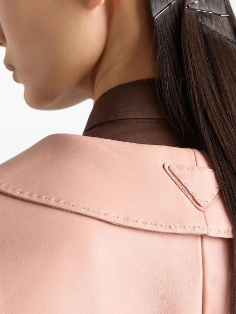 Prada nappa leather jacket - Orange