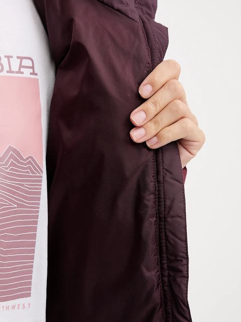 Columbia kurtka Puffect Colorblock damska kolor bordowy zimowa 2088481