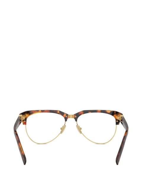 Miu Miu Eyewear browline-frame glasses - Brown