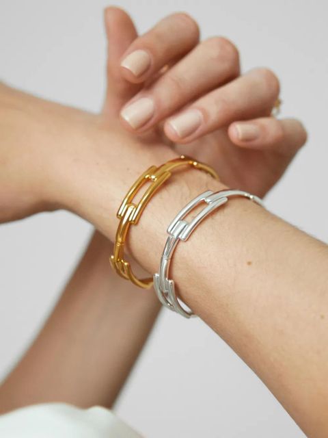 Monica Vinader Signature Link bangle - Silver - zdjęcie produktu nr 2