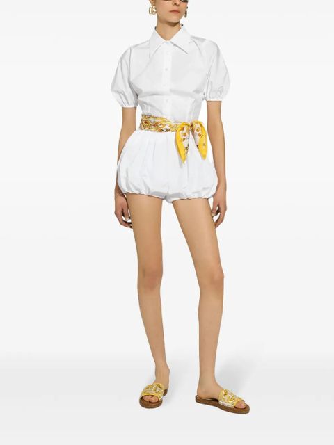 Dolce & Gabbana short puff-sleeves shirt - White