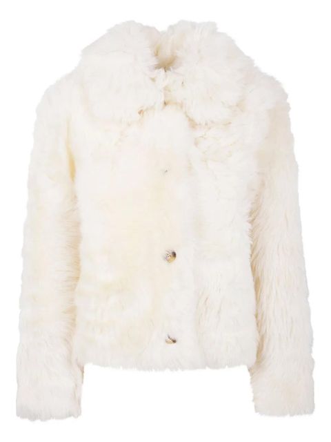Yves Salomon long-sleeved lamb-fur jacket - A3050 PASTEL YELLOW - zdjęcie produktu nr 1