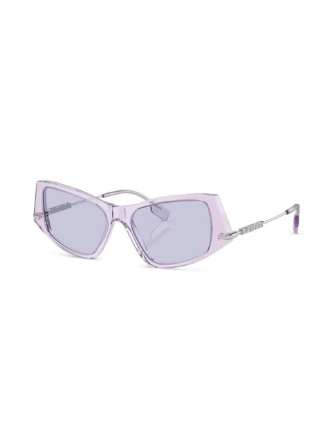 Burberry Eyewear logo-plaque cat-eye sunglasses - Purple - zdjęcie produktu nr 2