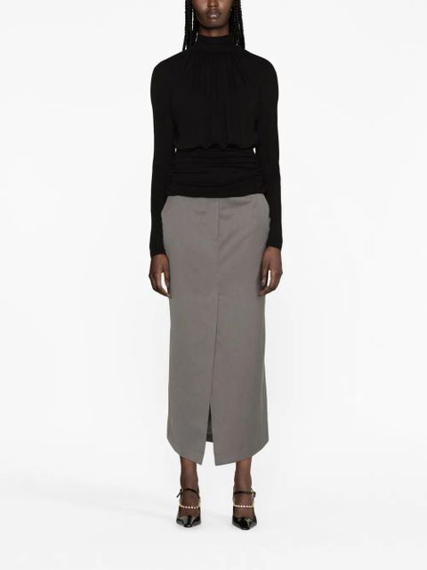 Saint Laurent gathered cut-out top - Black - zdjęcie produktu nr 2