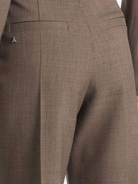 Manière De Voir Dina asymmetric tailored cropped blazer - Brown