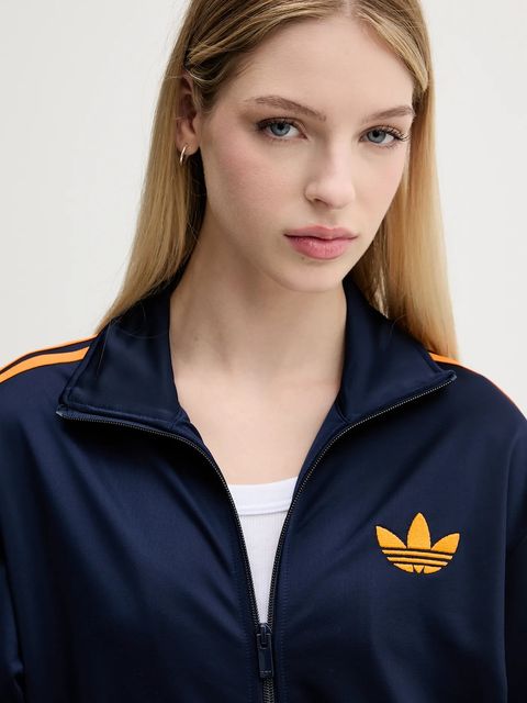 adidas Originals bluza Firebird damska kolor granatowy z aplikacją JW1247
