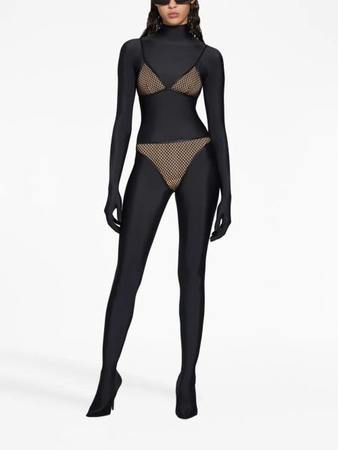 Balenciaga mesh-detail triangle bra - Black
