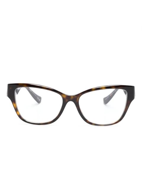Versace Eyewear logo-plaque cat eye-frame glasses - Brown - zdjęcie produktu nr 1