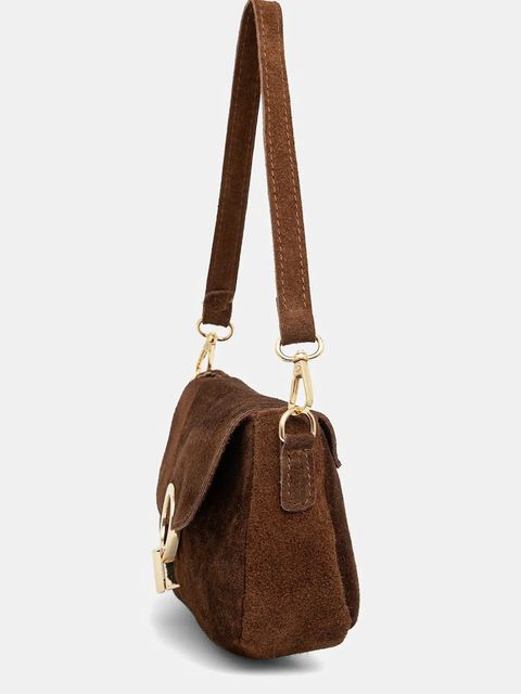 Answear.LAB torebka zamszowa kolor brązowy