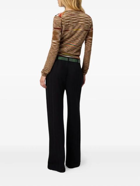 Missoni patterned wool-blend cardigan - Brown