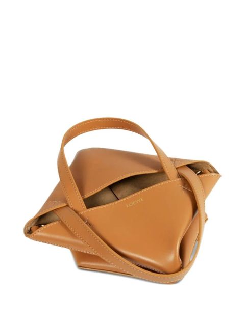 LOEWE mini Puzzle Fold tote bag - Brown
