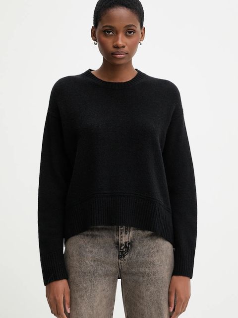 United Colors of Benetton sweter z dodatkiem wełny damski kolor czarny 1244D10BC - zdjęcie produktu nr 1