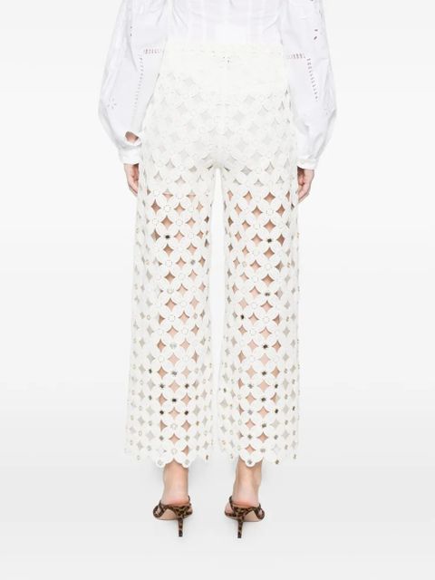 Maje scalloped trousers - White