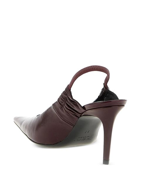 Saint Laurent 75mm Anne-Marie pointed-toe slingbacks - Red - zdjęcie produktu nr 2