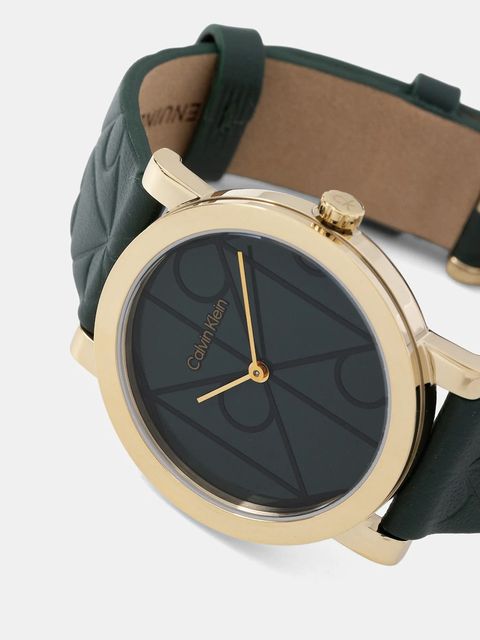 Calvin Klein zegarek damski kolor zielony 25100129