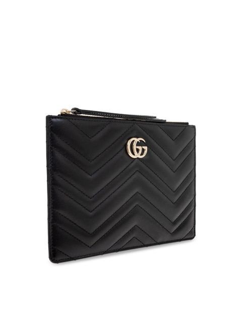 Gucci large GG Marmont clutch bag - Black