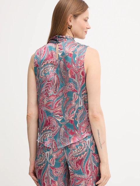 Hoss Intropia bluzka damska kolor niebieski wzorzysta 5872101 - zdjęcie produktu nr 2