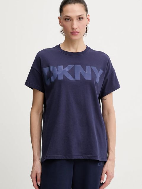 Dkny t-shirt bawełniany damski kolor niebieski DP6T1534 - zdjęcie produktu nr 1