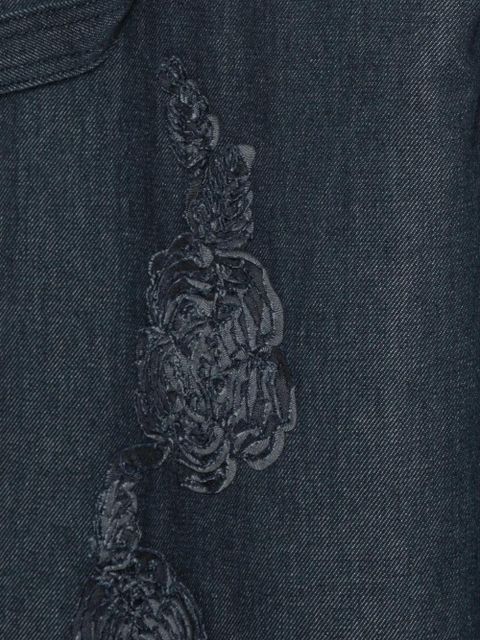 ROTATE BIRGER CHRISTENSEN rose-embroidery five-pocket jeans - Blue