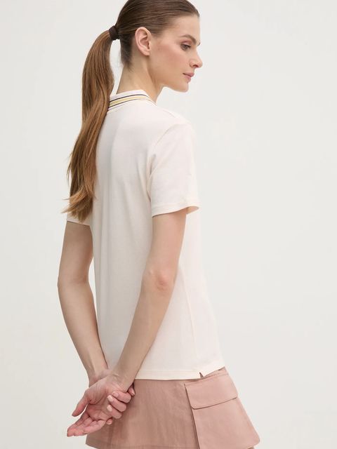 Guess polo SUZANNE damski kolor beżowy V5RP02 KCOK1