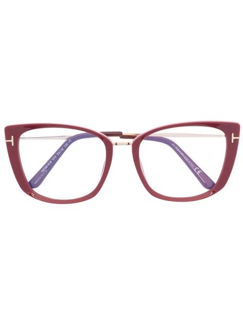 TOM FORD Eyewear square-frame optical glasses - Red - zdjęcie produktu nr 1