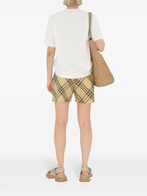 Burberry Check linen shorts - Neutrals