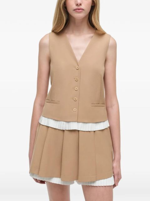 Simkhai Laiken buttoned vest - Neutrals