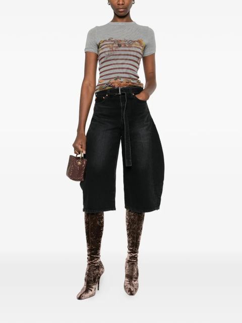 Jean Paul Gaultier striped floral T-shirt - Grey - zdjęcie produktu nr 2