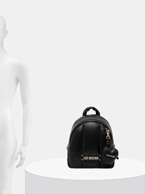 Love Moschino plecak damski kolor czarny mały gładki JC4324PP0NKM100A - zdjęcie produktu nr 2