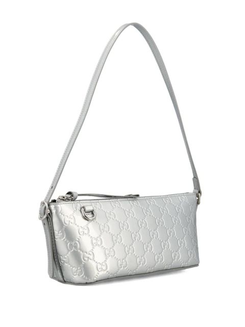 Gucci small GG Emblem shoulder bag - Silver