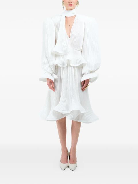 Rowen Rose pleated midi skirt - White - zdjęcie produktu nr 2