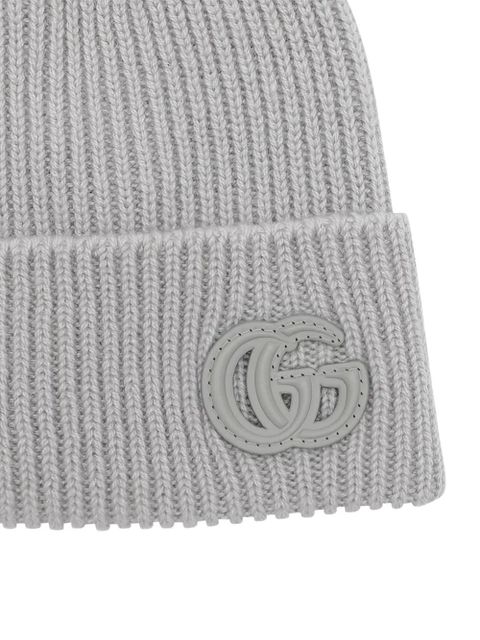 Gucci GG ribbed-knit cashmere beanie hat - Grey - zdjęcie produktu nr 2