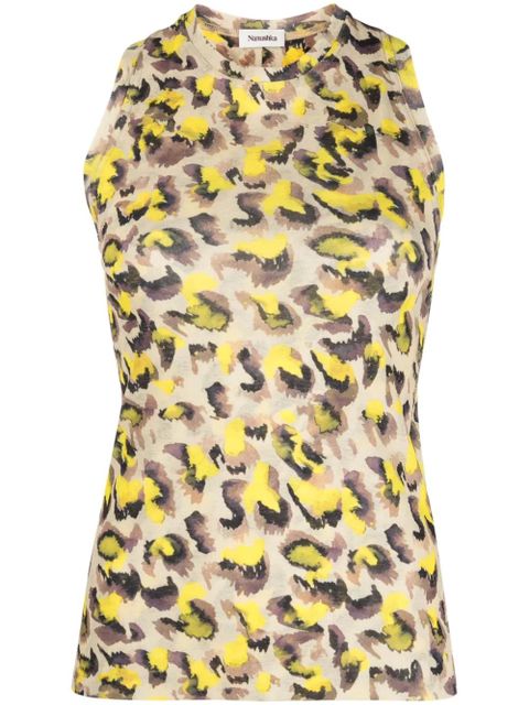 Nanushka Safea leopard-print tank top - Neutrals - zdjęcie produktu nr 1