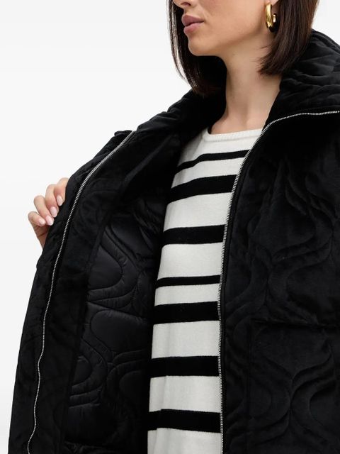 Charo Ruiz Ibiza Brume quilted zip jacket - Black