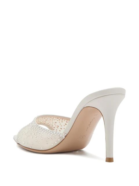 Gianvito Rossi Rania embellished heeled sandals - White