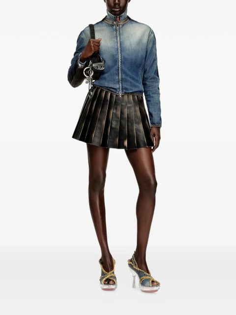 Diesel pleated mini skirt - Brown