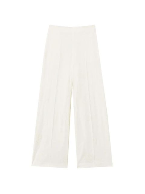TWINSET embroidered palazzo pants - White - zdjęcie produktu nr 1