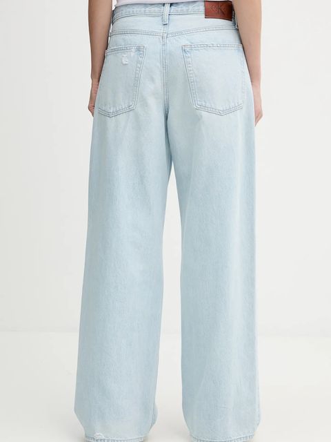 Calvin Klein Jeans jeansy damskie kolor niebieski LV047D835G