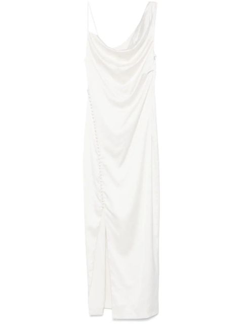 ROTATE BIRGER CHRISTENSEN draped satin dress - Neutrals - zdjęcie produktu nr 1