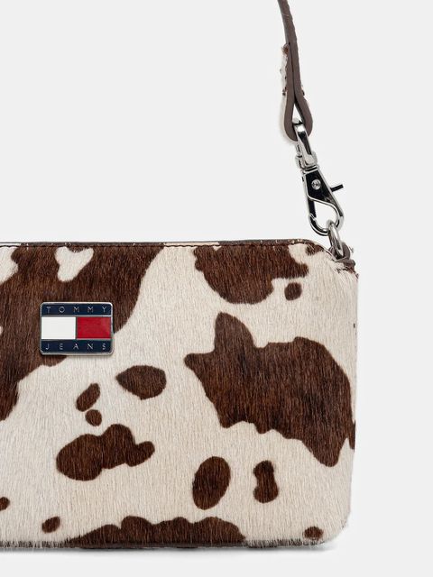 Tommy Jeans portfel skórzany damski kolor beżowy AW0AW18091