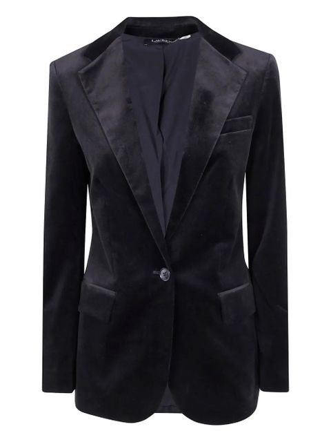Lauren Ralph Lauren velvet single-breasted blazer - Black - zdjęcie produktu nr 1