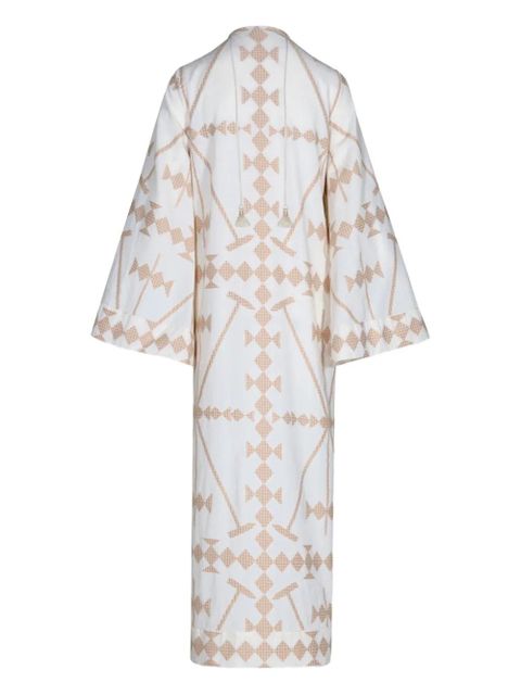 Johanna Ortiz Savannah geometric-print maxi dress - Neutrals - zdjęcie produktu nr 1