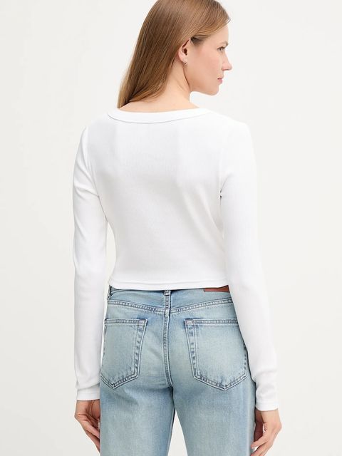 Calvin Klein Jeans kardigan damskie kolor biały lekki LV047C204G