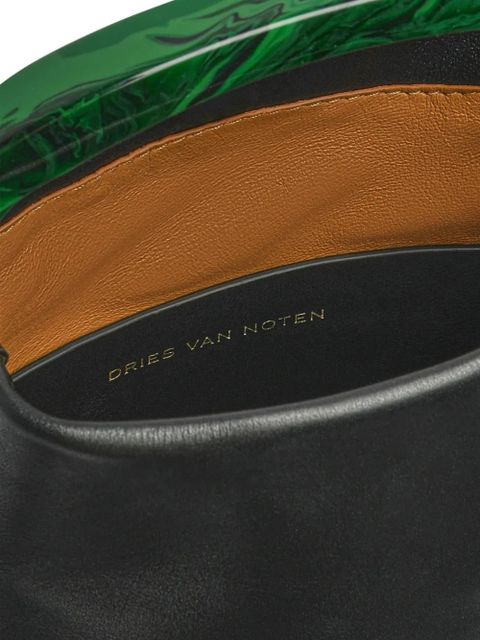 DRIES VAN NOTEN micro leather tote bag - Black
