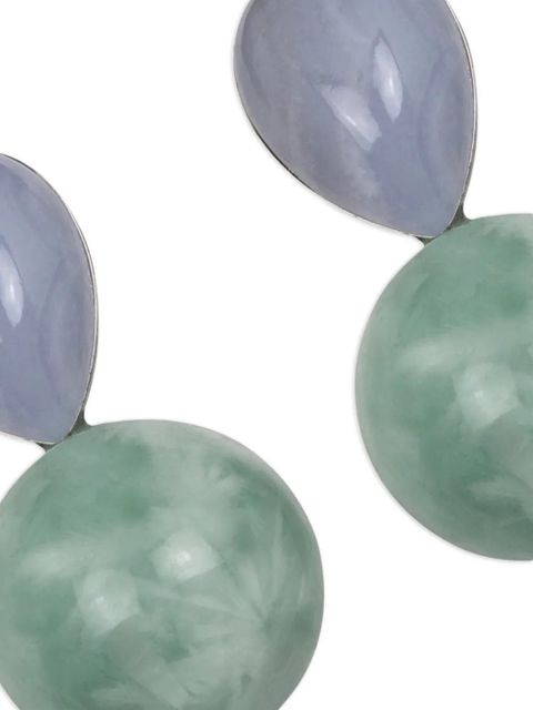 Jennifer Behr Allison jade stone earrings - Green