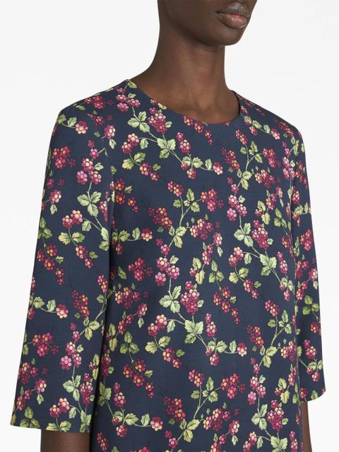 ETRO graphic-print shift-style dress - Blue